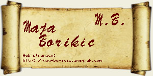 Maja Borikić vizit kartica